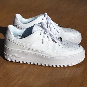 New Nike Air Force 1 Sage Low All White Women 8